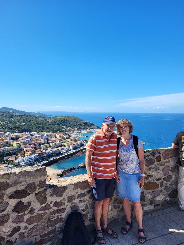 Atop the castle ramparts